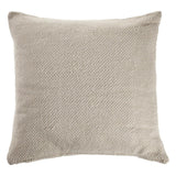 18" Cream And Beige Cotton Throw Pillow Cover