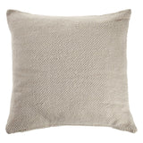 18" Cream And Beige Cotton Throw Pillow Cover