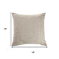 18" Cream And Beige Cotton Throw Pillow Cover