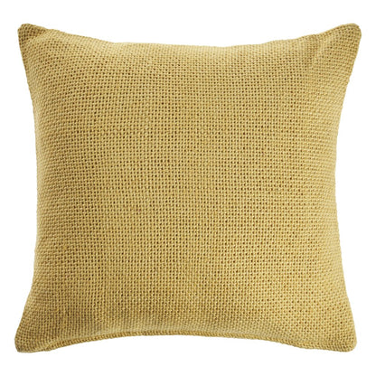 18" Yellow Cotton Throw Pillow Cover