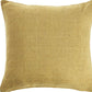 18" Yellow Cotton Throw Pillow Cover
