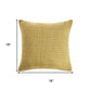18" Yellow Cotton Throw Pillow Cover