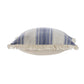 18" Blue And White Beach Striped Cotton Throw Pillow Cover