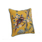 20" Yellow And Brown Cotton Throw Pillow Cover