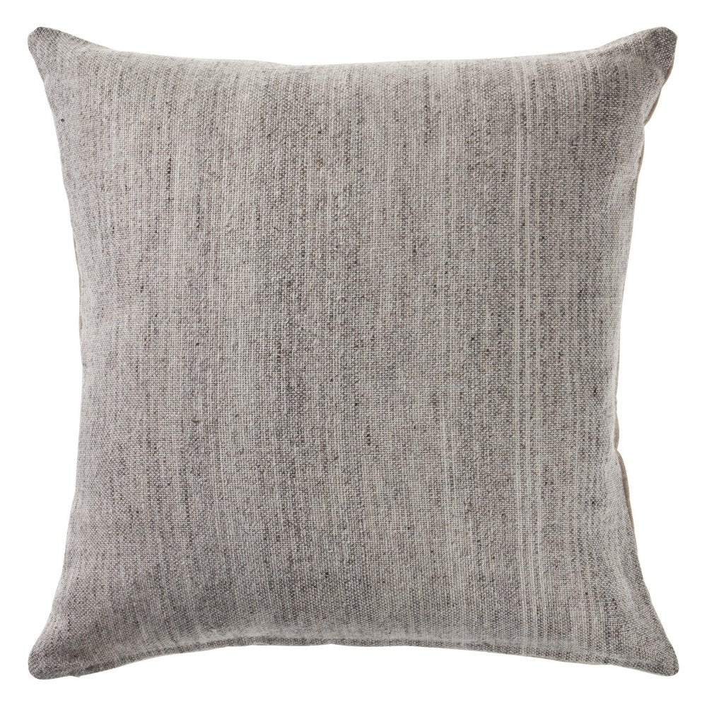 20" Gray Wool Blend Throw Pillow Cover