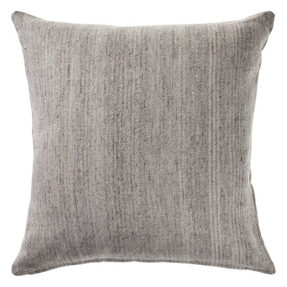 20" Gray Wool Blend Throw Pillow Cover