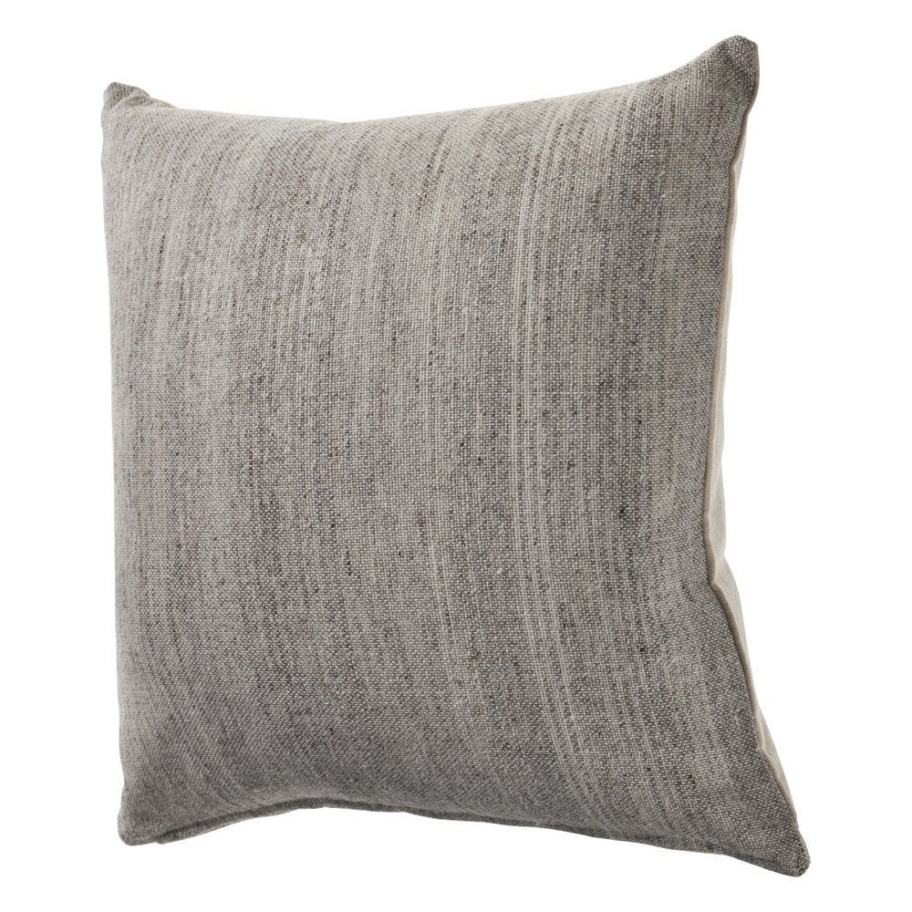 20" Gray Wool Blend Throw Pillow Cover