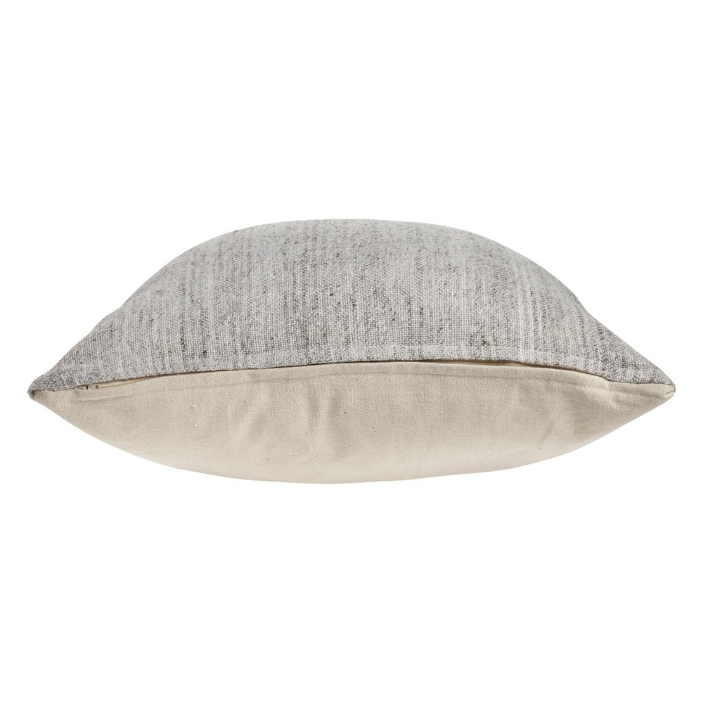 20" Gray Wool Blend Throw Pillow Cover
