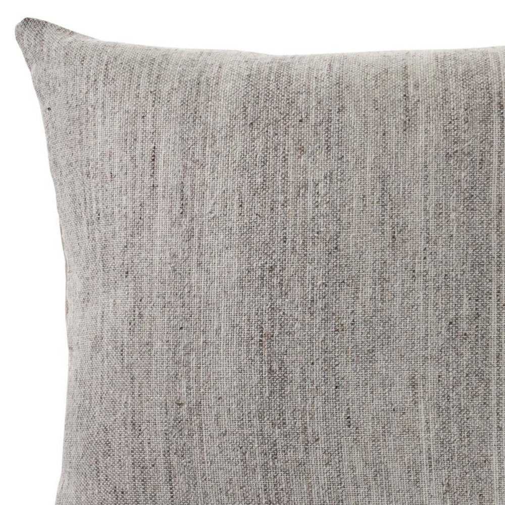 20" Gray Wool Blend Throw Pillow Cover