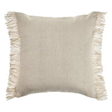 20" Beige And Ivory Cotton Throw Pillow Cover