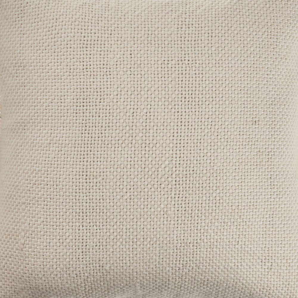 20" Beige And Ivory Cotton Throw Pillow Cover