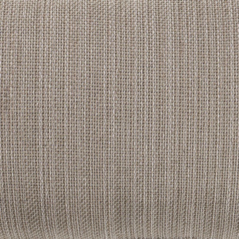 14" X 36" Beige And Gray Lumbar Linen Blend Throw Pillow Cover