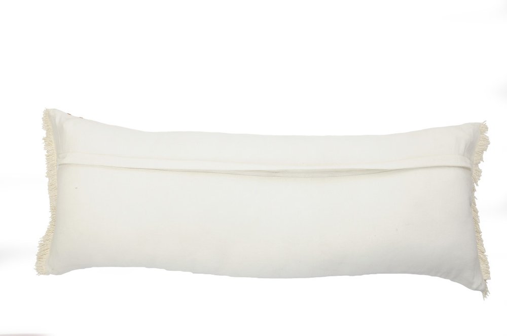 14" X 36" Gray Lumbar Cotton Throw Pillow Cover