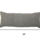 14" X 36" Gray Lumbar Cotton Throw Pillow Cover