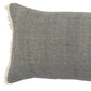 14" X 36" Gray Lumbar Cotton Throw Pillow Cover