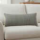 14" X 36" Gray Lumbar Cotton Throw Pillow Cover