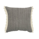 20" Gray Cotton Throw Pillow Cover