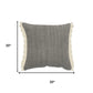 20" Gray Cotton Throw Pillow Cover