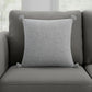 20" Gray Cotton Throw Pillow Cover