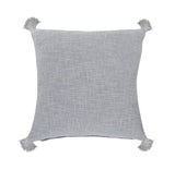 20" Gray Cotton Throw Pillow Cover