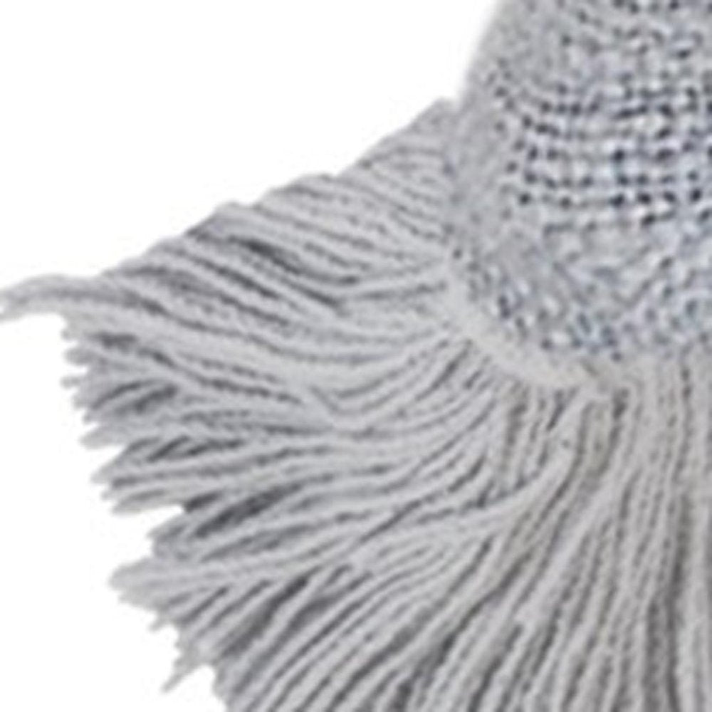 20" Gray Cotton Throw Pillow Cover