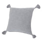 20" Gray Cotton Throw Pillow Cover