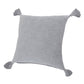 20" Gray Cotton Throw Pillow Cover