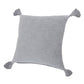20" Gray Cotton Throw Pillow Cover