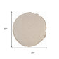 20" Beige Cotton Throw Pillow Cover