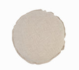 20" Beige Cotton Throw Pillow Cover