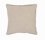 20" Beige Cotton Throw Pillow Cover