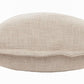 20" Beige Cotton Throw Pillow Cover with Fringe