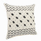 20" Tan And Black Cotton Throw Pillow Cover