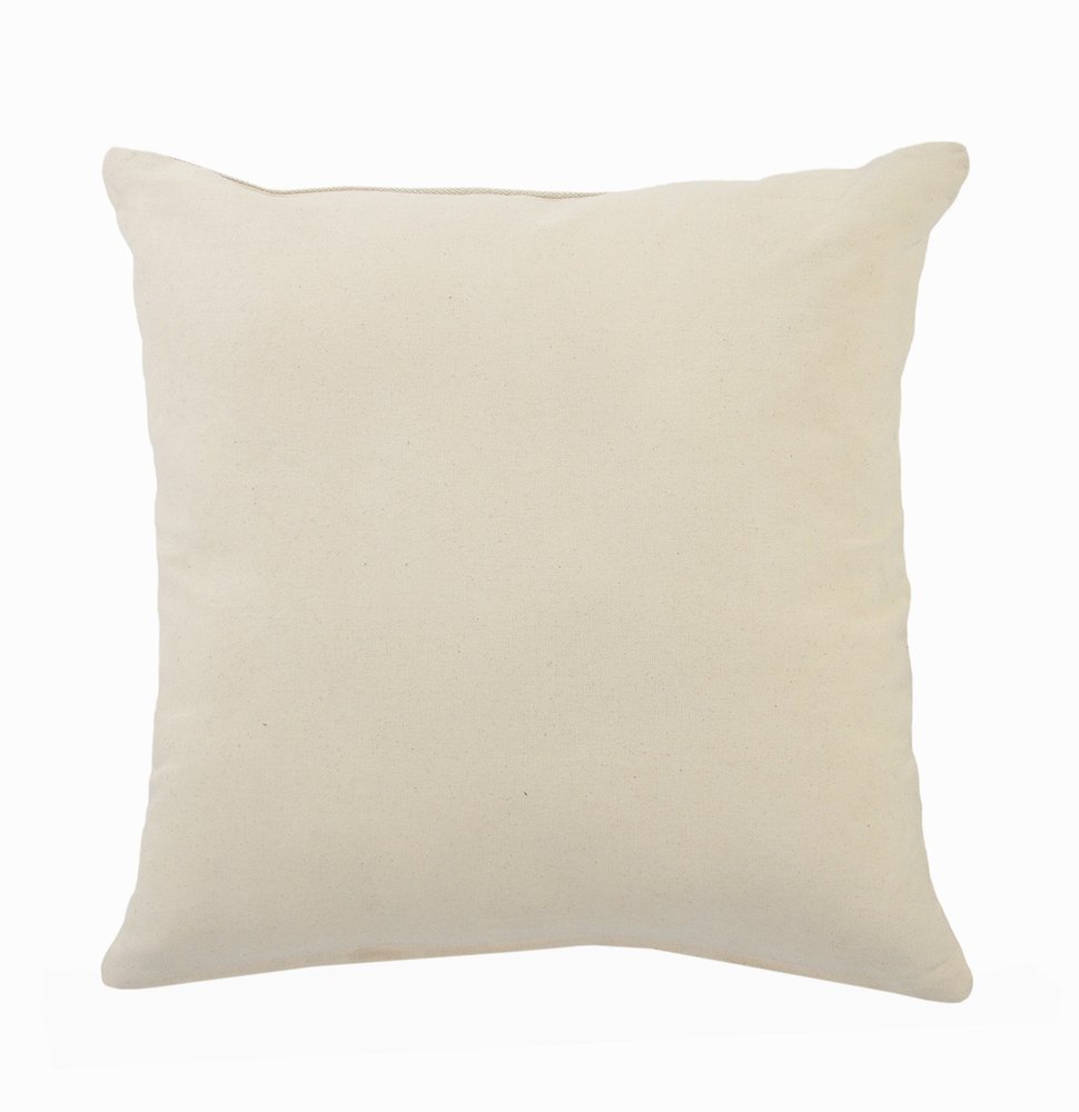 20" Tan And Black Cotton Throw Pillow Cover