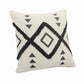 20" Tan And Black Cotton Throw Pillow Cover