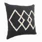 20" Tan And Black Cotton Throw Pillow Cover