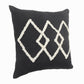 20" Tan And Black Cotton Throw Pillow Cover