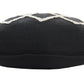 20" Tan And Black Cotton Throw Pillow Cover