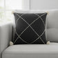 20" Tan And Black Cotton Throw Pillow Cover