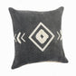 20" Tan And Black Cotton Throw Pillow Cover
