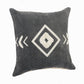 20" Tan And Black Cotton Throw Pillow Cover