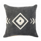 20" Tan And Black Cotton Throw Pillow Cover