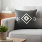 20" Tan And Black Cotton Throw Pillow Cover