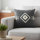 20" Tan And Black Cotton Throw Pillow Cover
