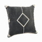 20" Tan And Black Cotton Throw Pillow Cover
