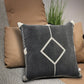 20" Tan And Black Cotton Throw Pillow Cover
