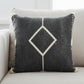 20" Tan And Black Cotton Throw Pillow Cover