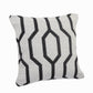 20" White And Black Geometric Cotton Throw Pillow Cover