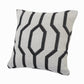 20" White And Black Geometric Cotton Throw Pillow Cover