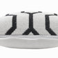 20" White And Black Geometric Cotton Throw Pillow Cover